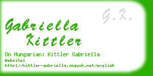 gabriella kittler business card